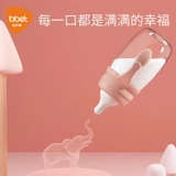 Стеклянная бутылочка для кормления для новорожденных для младенца, детская антиколиковая трубочка, широкое горлышко, 0-3-6 мес.