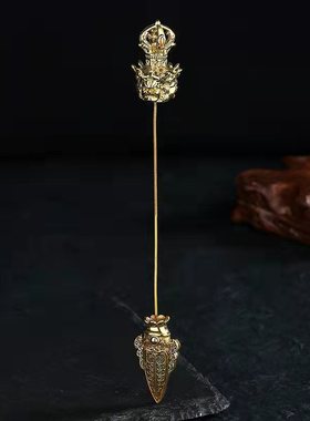 弥勒佛金刚杵老银匠纯银吊坠空托