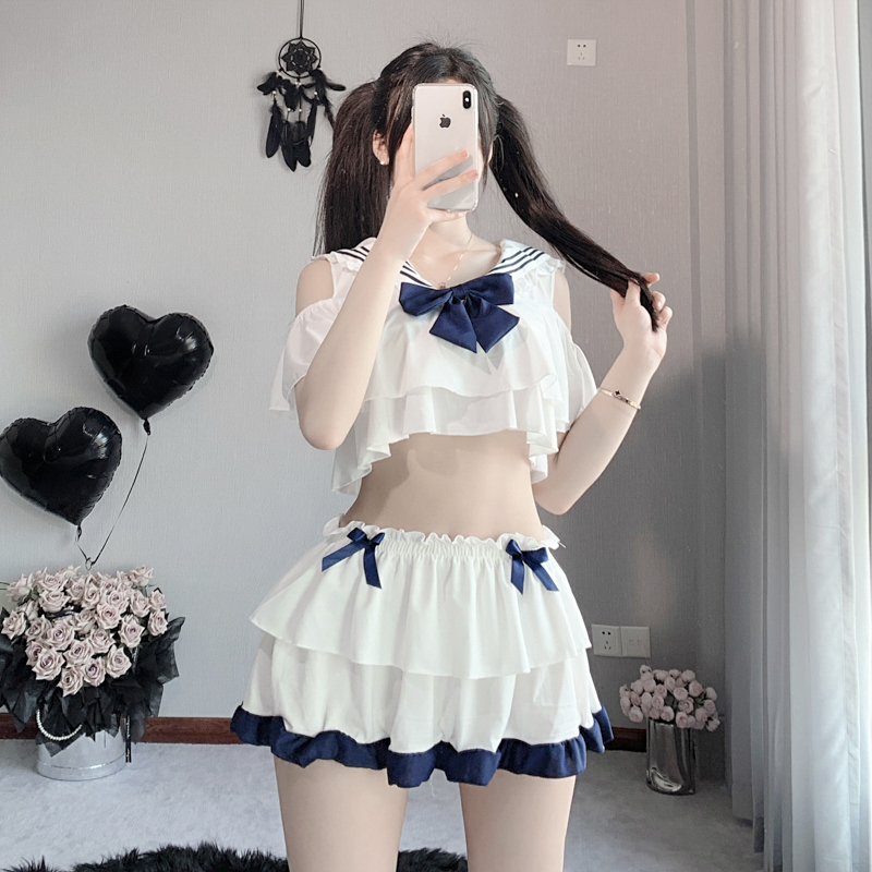 SALTCRUSH性感可爱学生套装日系萝莉二次元jk制服纯欲水手服女仆-图3