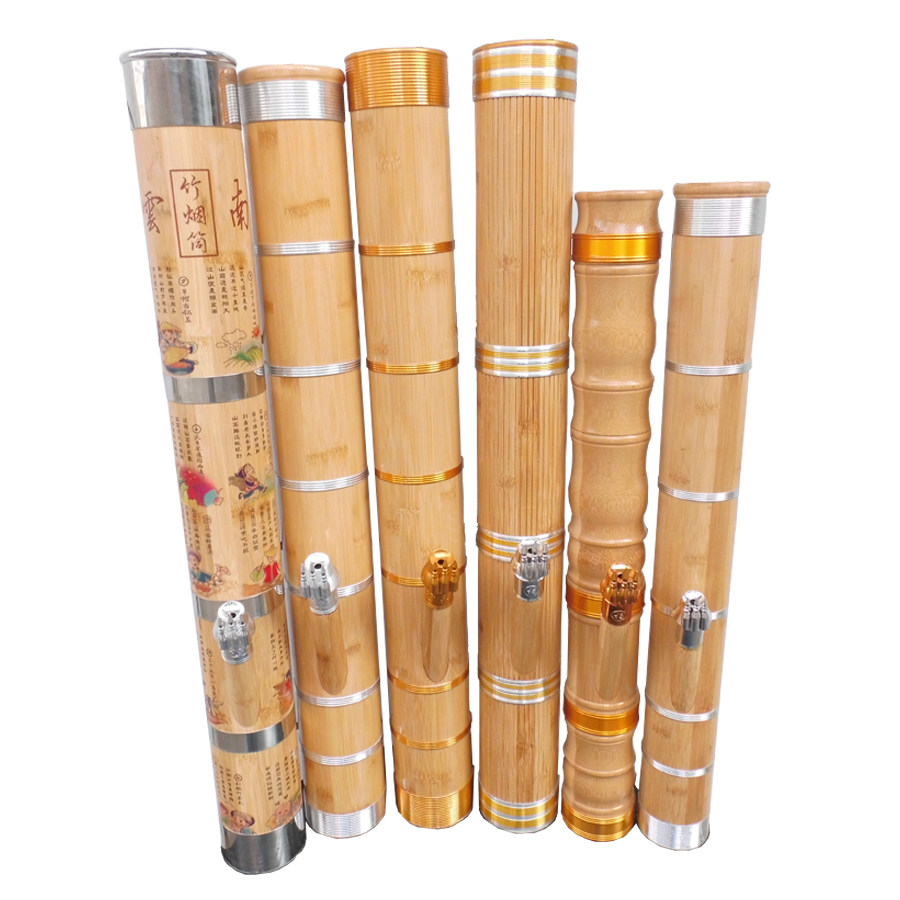云南化州特产水烟筒烟具烟斗水烟袋金竹厚竹子烟筒烟枪大小号纯竹_虎窝淘