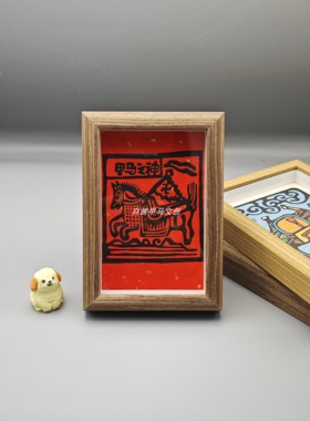 云南非遗创意手作 手工甲马版画摆件 家居摆件 新年福礼 小众装饰