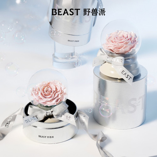 野兽派音乐水晶球玫瑰永生玫瑰花礼盒生日新婚礼物 - 图2