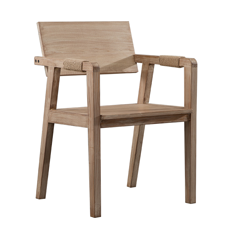 梵辰实木组装复古简约餐椅设计师靠背椅子书桌椅咖啡厅名宿休闲椅 - 图3