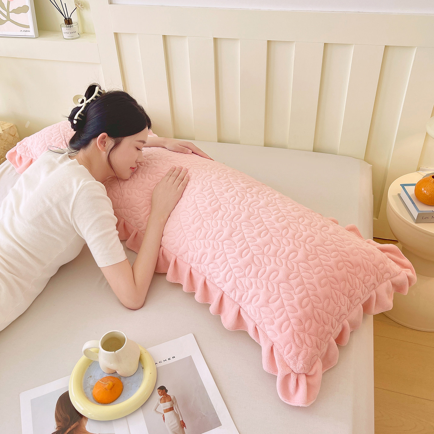 双人长枕芯+牛奶绒长枕套护颈枕助睡眠情侣长枕头家用亲子长整头,淘宝优惠券,粉丝福利购,淘宝优惠卷