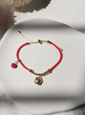 女生红绳卡通可爱熊猫手链