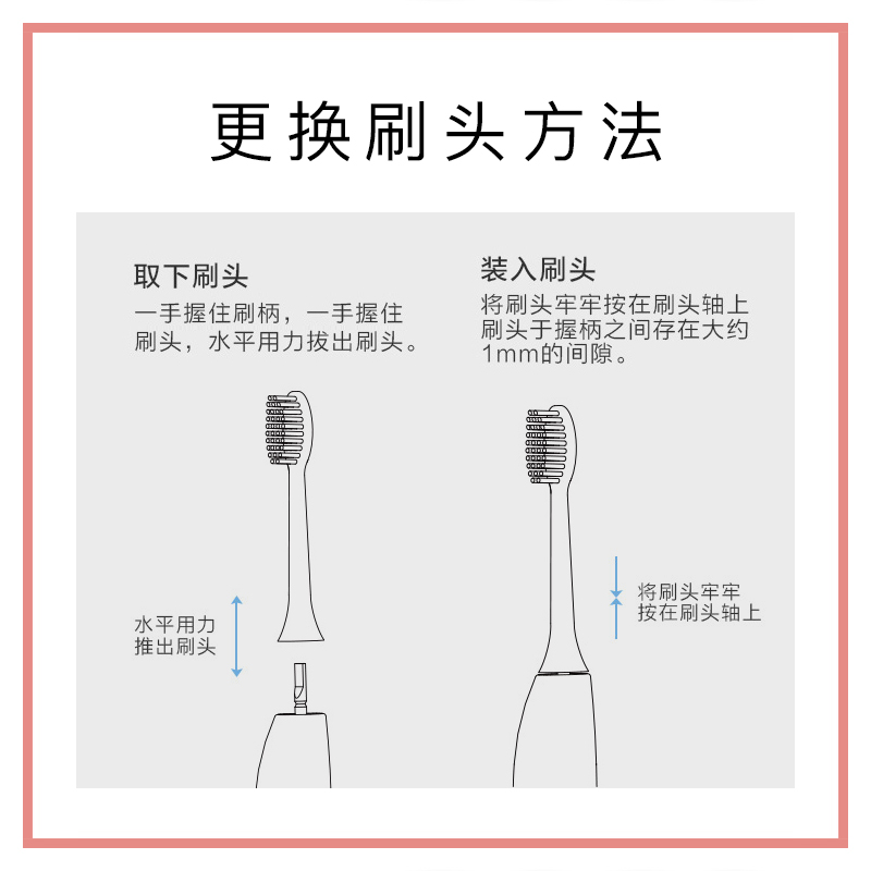 拜尔儿童电动牙刷头原装替换刷头软毛4支装适配K7/K9系列非拜耳 - 图2