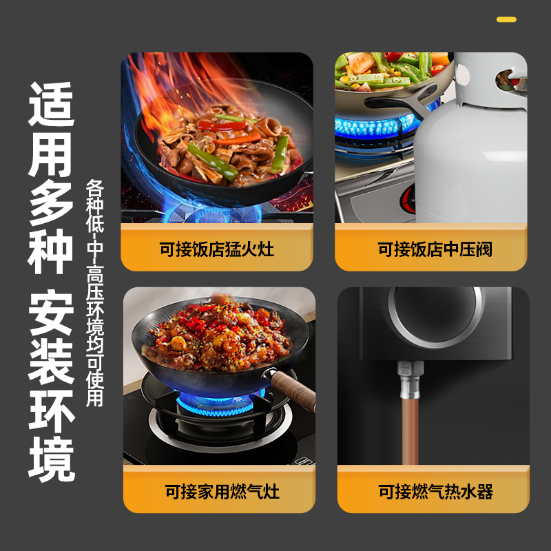 潜水艇煤气罐软管液化气燃气专用不锈钢高压防爆家用天然气连接管 - 图3