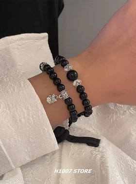 2024年新款新中式古风手作串珠手链女生手串男小众设计情侣款手持