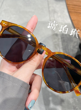 韩版果冻色墨镜女高级感2026新款偏光防紫外线太阳镜猫眼可配近视
