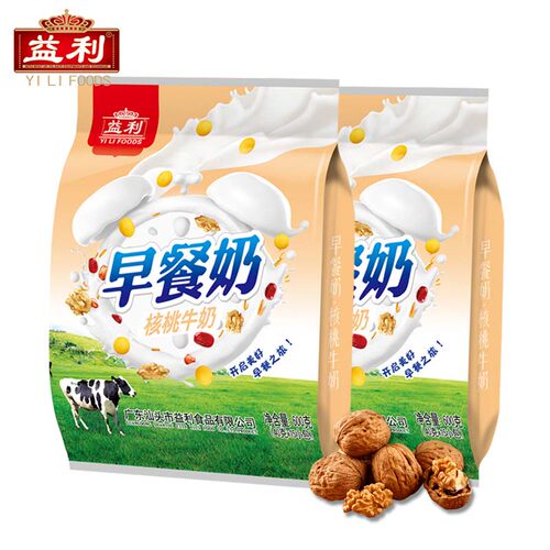 益利核桃早餐奶营养早餐免煮即冲即食代餐粉核桃牛奶早餐奶600g - 图0