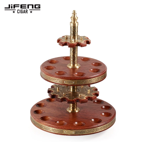 Jifeng Monsoon Smoke Display Sead Copper Counting Flower Pineapple Grid Вращение Деревянное.