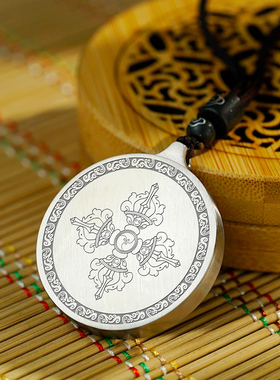 千古意通用钛钢唐卡画盒吊坠