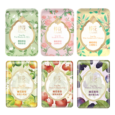 FLAUHRA蜂花香皂梨韵春茶茉莉檀香洗澡肥皂洗手沐浴皂老牌国货皂