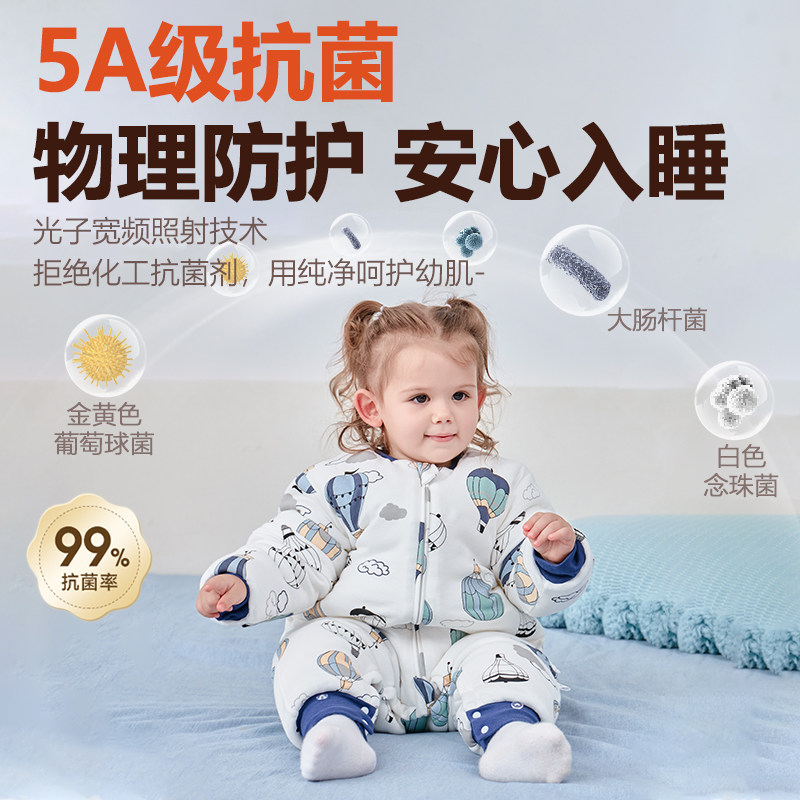儿童秋冬恒温睡袋春秋冬款四季通用婴儿童纯棉防踢被分腿宝宝睡袋,淘宝优惠券,粉丝福利购,淘宝优惠卷