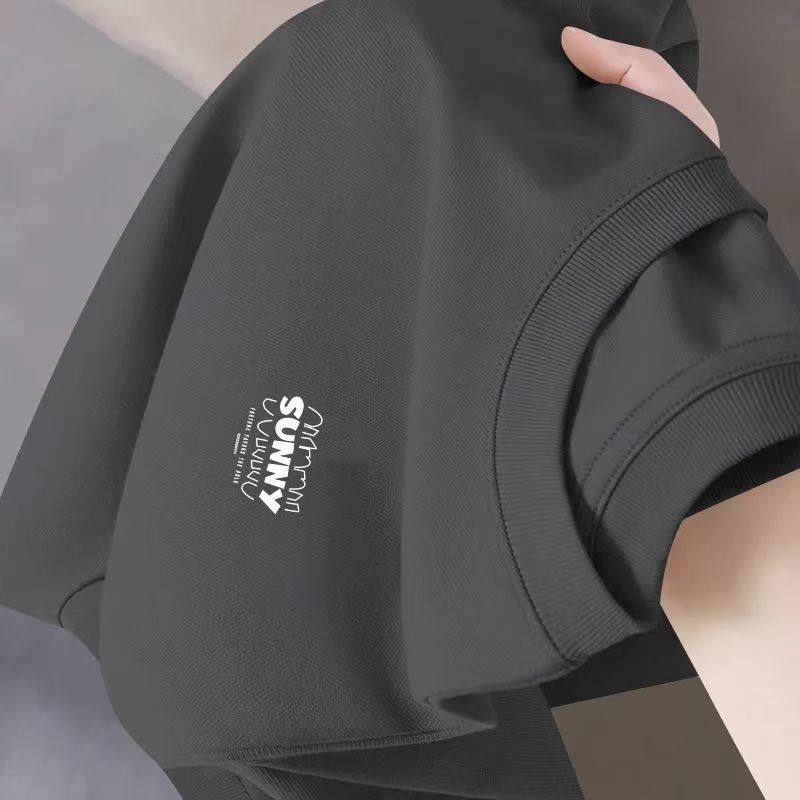 藏蓝色短袖男简约字母百搭印花潮流t恤男女款休闲宽松学生体恤12,淘宝优惠券,粉丝福利购,淘宝优惠卷