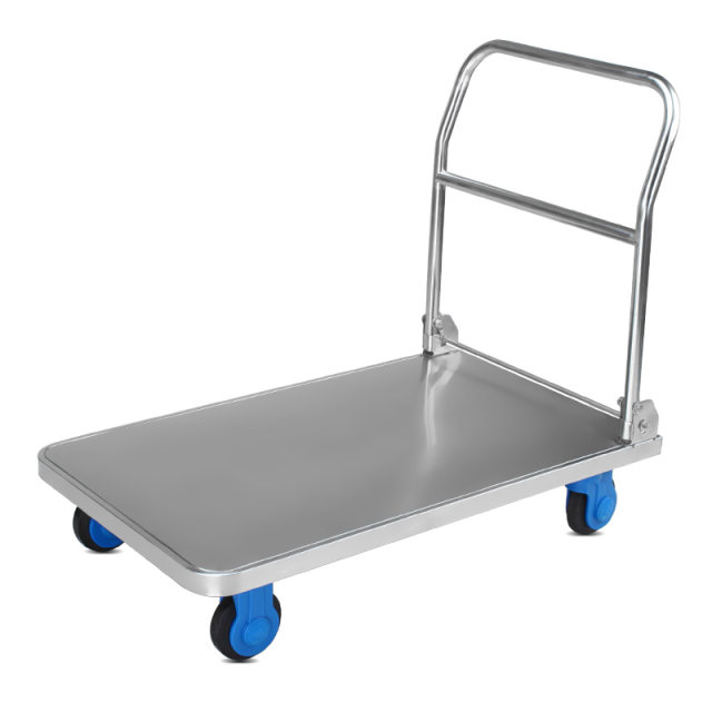 Stainless steel tablet cart trolley pulls the car car to carry the truck push truck trailer folding the truck quietly