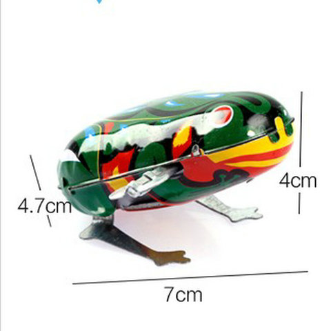 80后怀旧经典铁皮青蛙礼物发条跳跳青蛙儿童益智宝宝动物玩具