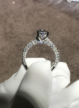 耀世系列纯银镶嵌水滴壁镶满钻女