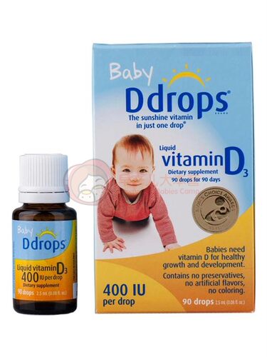美国进口D drops婴幼儿维生素D3滴剂促进钙吸收VD盒装新生早产儿 - 图1
