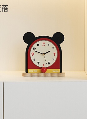 诗亚蓓卡通静音座钟桌面摆台钟