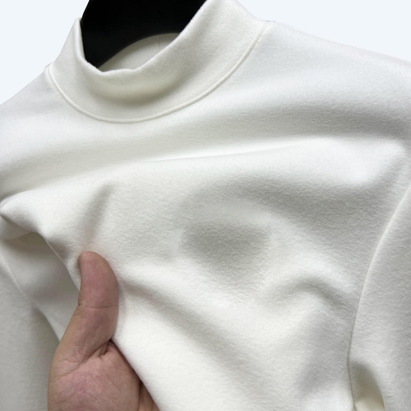 双面德绒保暖半高领打底衫男士秋冬季加厚长袖t恤上衣服专柜尾货