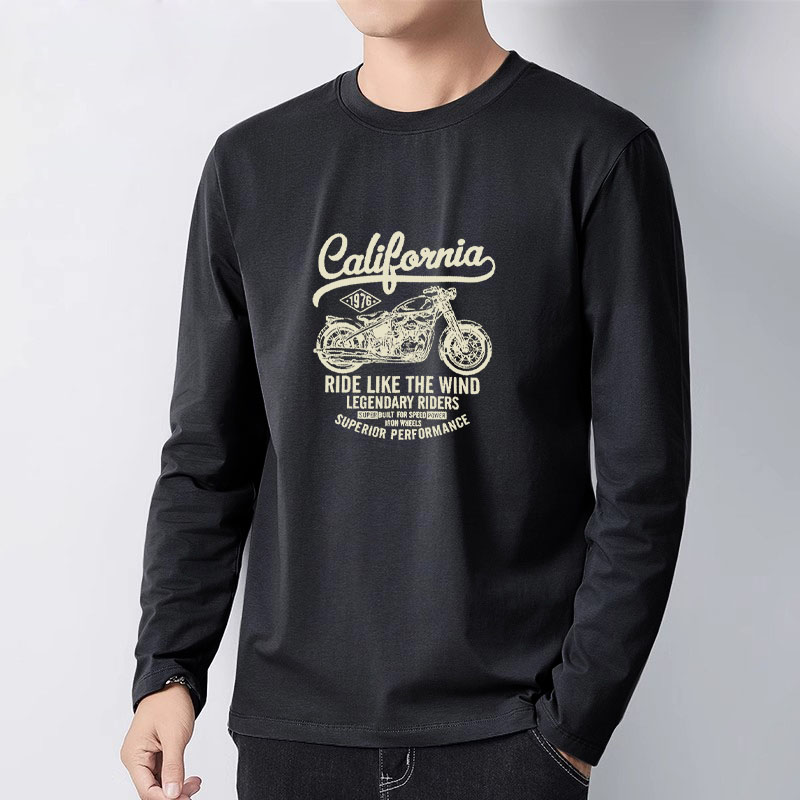 清仓长袖t恤男士卫衣春秋季潮流宽松休闲圆领打底衫修身秋装上衣