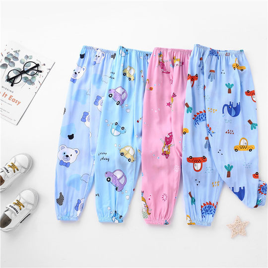 Thin pure cotton casual spring and summer baby loose anti-mosquito pants
