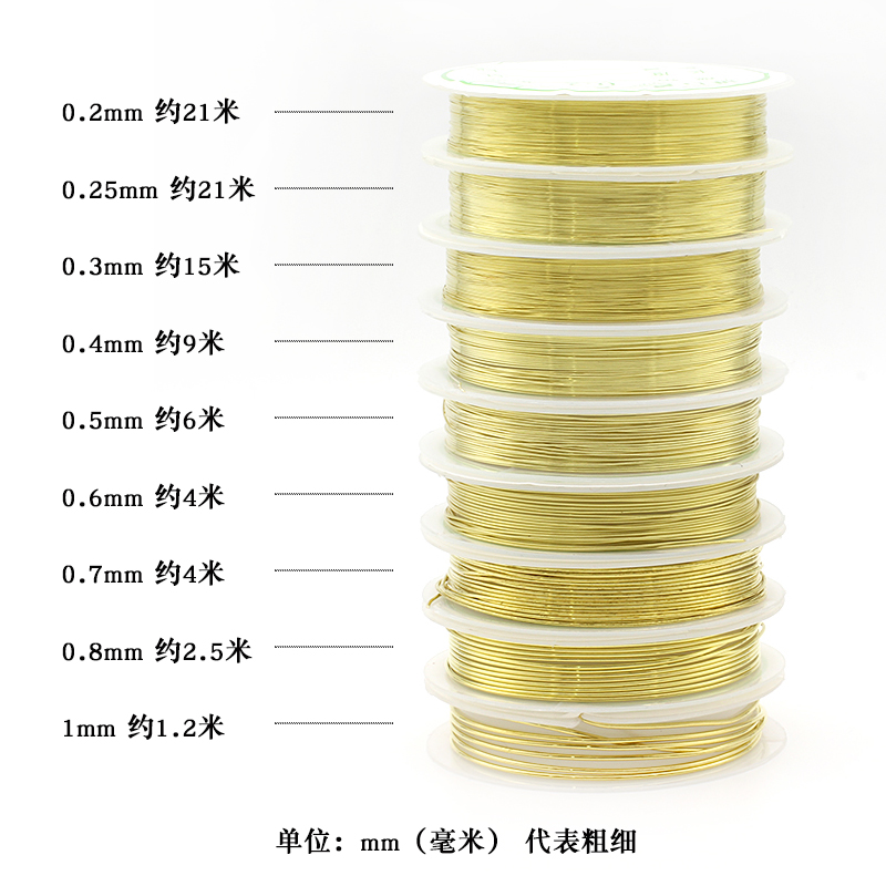 恋上水晶铜丝线DIY古风发簪发饰串珠定型手工绕线金属线头饰材料 - 图1