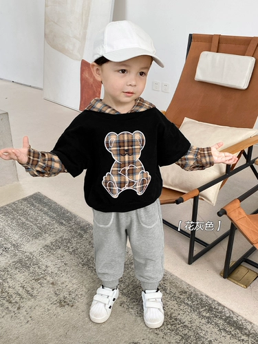 Спортивные весенние осенние детские штаны для мальчиков, повседневные брюки, детская одежда, в западном стиле