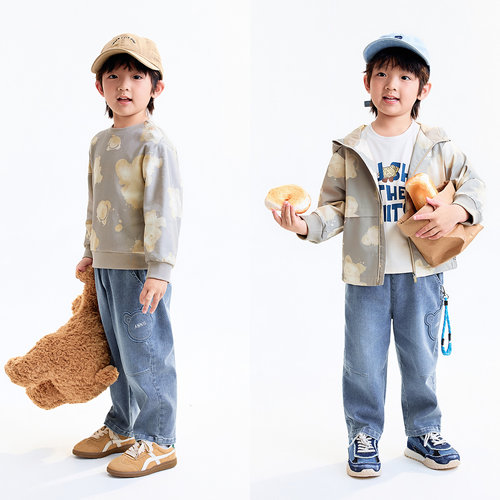 【商场同款】安奈儿童装男童牛仔裤秋新款潮流裤子XB536123 - 图2