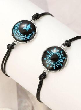 非金属亚克力手链 气质百搭夜光情侣手链创意礼物学生闺蜜手绳