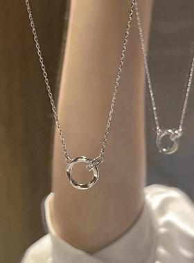 合金项链 环环相扣气质新莫比乌斯环项链轻奢小众设计感时尚百搭