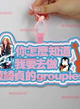你怎么知道我要去看陈绮贞演唱会不织布挂件定制应援背包挂饰书包