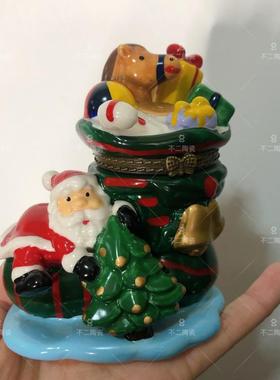 vintage孤品美式风陶瓷首饰盒