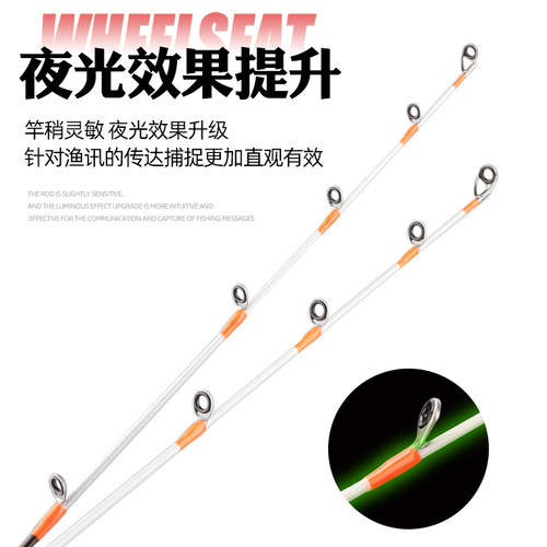 2.4/2.70米近海碳素船竿海钓杆枪直柄海竿实心竿梢黄姑鱼富士鱼竿 - 图1