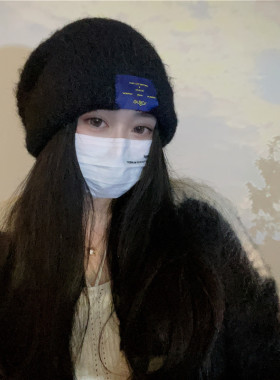 毛线帽逛街休闲男女秋冬宽松软糯
