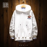 Демисезонная мультяшная бархатная японская толстовка с капюшоном, трендовая кепка, куртка, с медвежатами, оверсайз