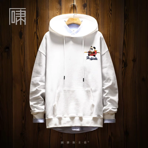 Демисезонная мультяшная бархатная японская толстовка с капюшоном, трендовая шапка, куртка, с медвежатами, оверсайз