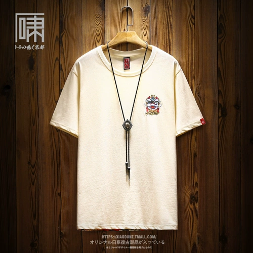 Летняя японская футболка, этническая парная одежда для влюбленных, китайский стиль, этнический стиль