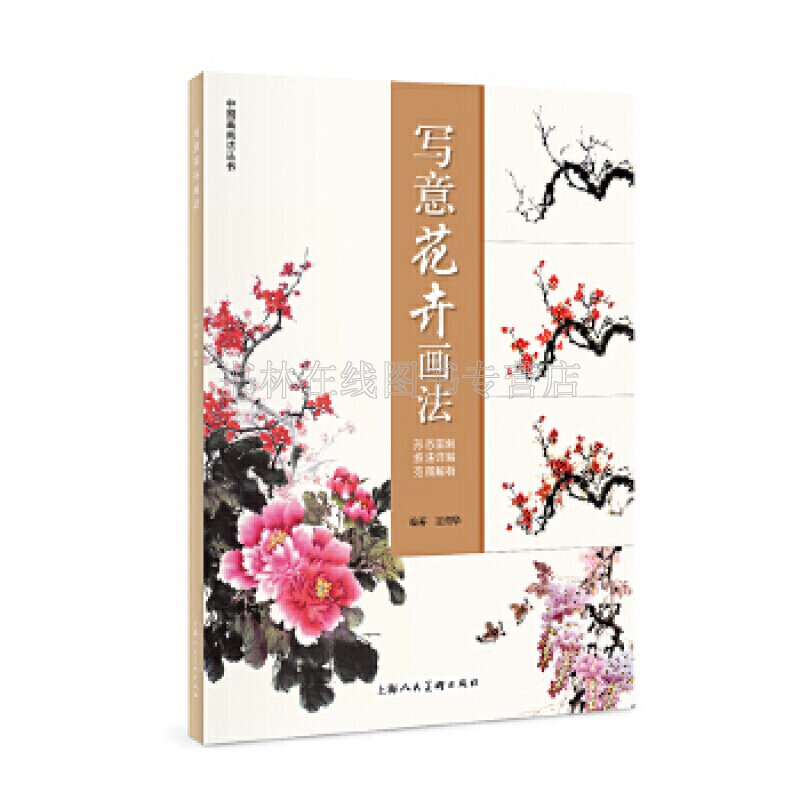 写意花卉画法 中国画画法丛书写意 紫藤梅花牡丹葡萄荷花基础形态绘画技法教学国画水墨画花卉作品范图创作步骤解析花卉绘画入门书