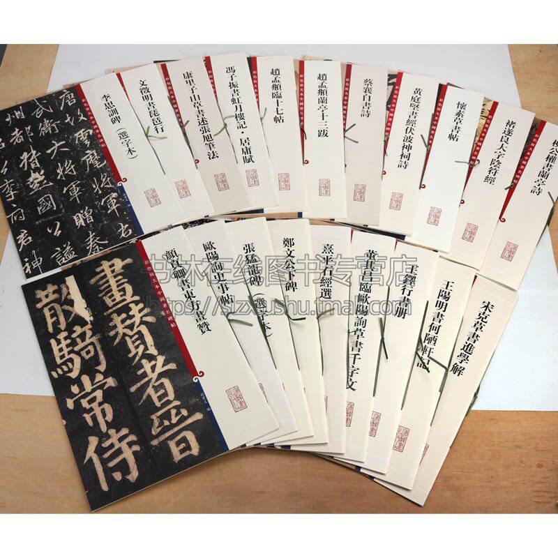 彩色放大本中国著名碑帖 (盒装第七集) 20册 孙宝文繁体旁注 毛笔字帖书法爱好者成人学生临摹帖练古帖墨迹本鉴赏 上海辞书出版社