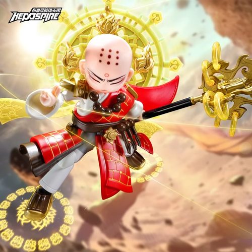 布鲁可英雄无限积木人唐三藏唐僧沙悟净沙僧西游记拼装人偶模型 - 图1