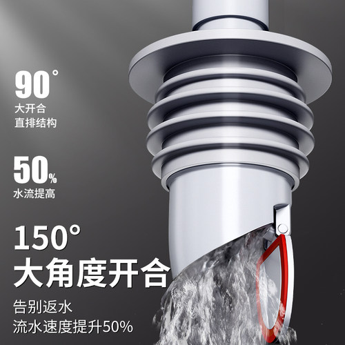 厨房下水管道密封塞洗衣机排水管5075封口盖硅胶圈防返臭堵口神器 - 图2
