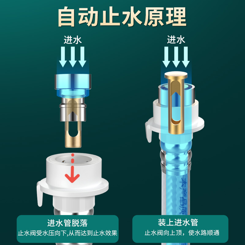 全铜洗衣机水龙头外接头水嘴自动止水阀万能止逆46分防脱落转接头