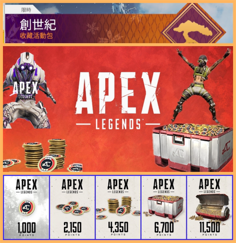 Apex英雄金币充值Origin通行证 代充2150硬币6700点数11500 steam - 图3
