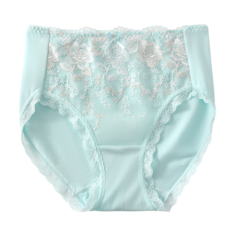 日系女士内裤纯棉蕾丝边精美蝴蝶结纯色提臀舒服大码中腰三角短裤,淘宝优惠券,粉丝福利购,淘宝优惠卷