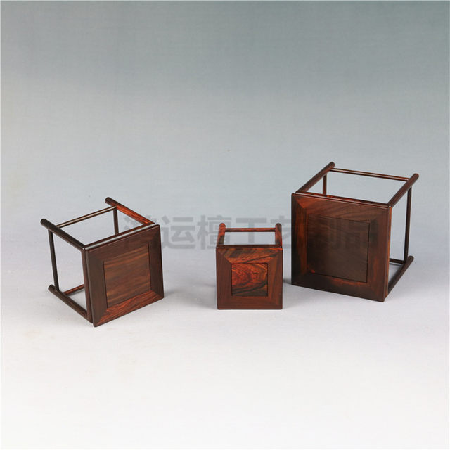 Mahogany Japanese style small square table bonsai stand base