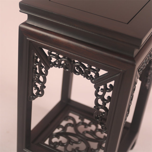 Purple sandalwood boutique mortise and tenon square small flower stand