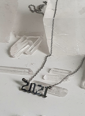 情侣年份数字钛钢锁项链2022新品