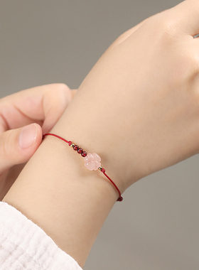 幸运四叶草手链招桃花手串